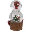 Clayre & Eef 65768 Sněhová koule Father Christmas horkovzdušný balón s hudbou 21 cm