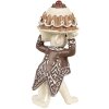 Clayre & Eef 6PR3904GG Dekorace Myši s dortem Set 2 5x5x11 5x5x10 cm