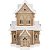 Clayre & Eef 6PR3906GG LED dekorativní domeček vzhled perníku 28x21x37 cm