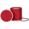 Clayre & Eef 66009R Dárková krabička kulatá červená Ø 12x12 cm Kartonová krabička s uchem pro přenášení