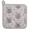 Clayre & Eef GTW45 Chňapka béžová hnědá bavlna 20x20 cm venkovský styl