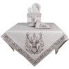 Clayre & Eef GTW45 Chňapka béžová hnědá bavlna 20x20 cm venkovský styl