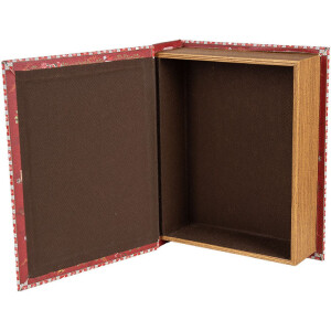 Clayre & Eef 65755 Sada 3 červenobílých úložných boxů 27x22x7 cm