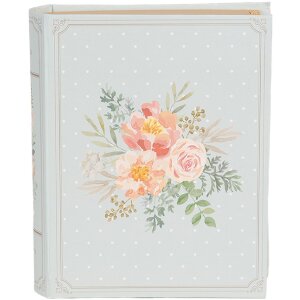 Clayre & Eef 66019 Box ve tvaru knihy modrý růžový 17x14x5 cm romantický