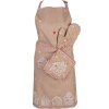 Clayre & Eef GBB45 Chňapka hnědá bílá venkovský styl 20x20 cm Bavlna