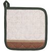 Clayre & Eef LFJ45 Chňapka béžová hnědá bavlna 20x20 cm