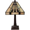 LumiLamp 5LL-5451 Stolní lampa Tiffany Beige 23x23x38 cm E14 max 40W