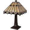 LumiLamp 5LL-5452 Stolní lampa Tiffany Beige 23x23x38 cm E14 1x40W