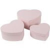 Clayre & Eef 66025 Sada krabic Heart Pink 3 velikosti Dárkové krabice ve venkovském stylu