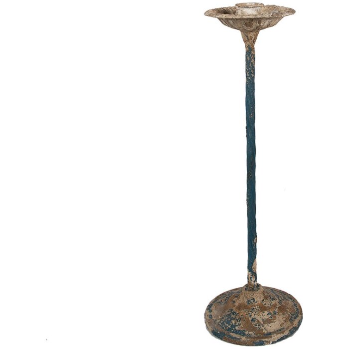 Clayre & Eef 6Y5659 Svícen béžový železný Ø 11x35 cm