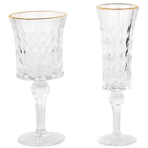 Clayre & Eef 6GL5011 Sklenice na šampaňské Ø 6x20 cm / 100 ml