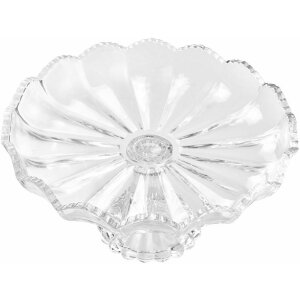 Clayre & Eef 6GL5013 Mísa na nožce ze skla transparentní Ø 23x12 cm
