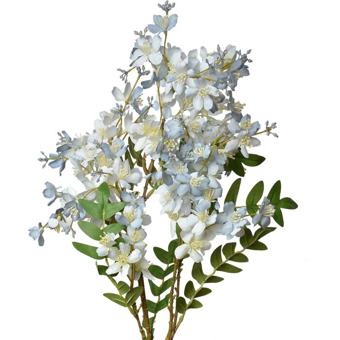 Clayre & Eef 5PL0121BL Dekorace Větve Květiny Modrá 20x9x86 cm