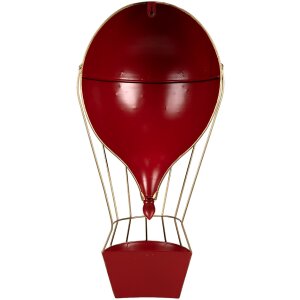 Clayre & Eef 5Y1260 Dekorace horkovzdušný balón kovový červený zelený 31x16x63 cm