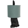 Clayre & Eef 6LMC0099ZVLGR Stolní lampa Rabbit Ø 20x43 cm Zelená černá