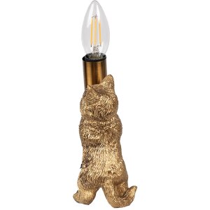 Clayre & Eef 6LMP791 Stolní lampa Cat Gold 9x9x18 cm E14 max 40W