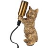 Clayre & Eef 6LMP791 Stolní lampa Cat Gold 9x9x18 cm E14 max 40W