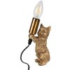 Clayre & Eef 6LMP791 Stolní lampa Cat Gold 9x9x18 cm E14 max 40W