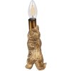 Clayre & Eef 6LMP791 Stolní lampa Cat Gold 9x9x18 cm E14 max 40W