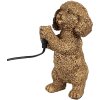 Clayre & Eef 6LMP792 Stolní lampa Dog Gold 11x13x23 cm E14 40W