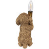 Clayre & Eef 6LMP792 Stolní lampa Dog Gold 11x13x23 cm E14 40W
