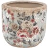 Clayre & Eef 6CE1966M Květináč šedorůžový Ø 14x13 cm venkovský styl