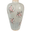 Clayre & Eef 6CE1970S Váza šedorůžová Ø17x28 cm Keramický venkovský styl