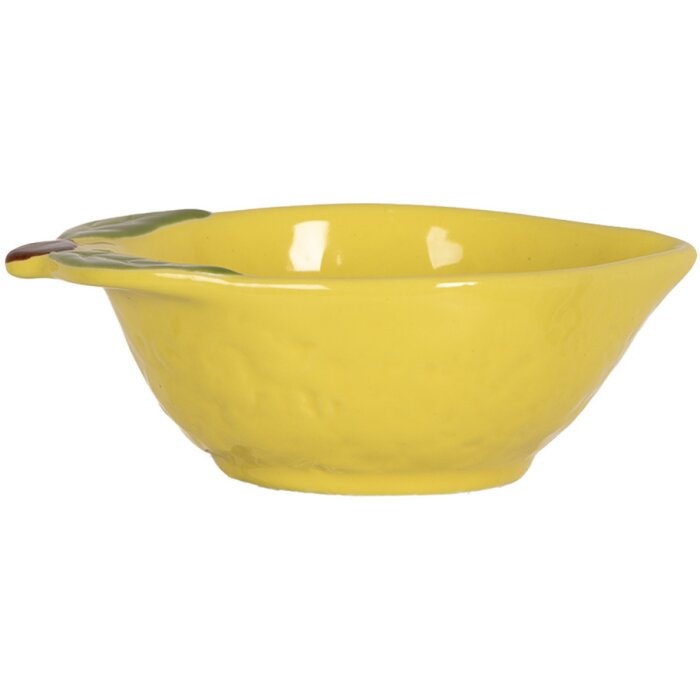 Clayre & Eef 6CEBO0084S Citronová miska žlutá 12x9x4 cm 100 ml