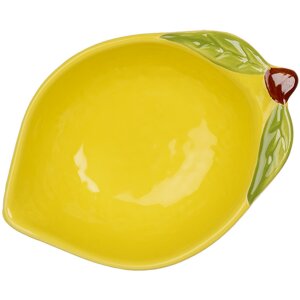 Clayre & Eef 6CEBO0084S Citronová miska žlutá 12x9x4 cm 100 ml
