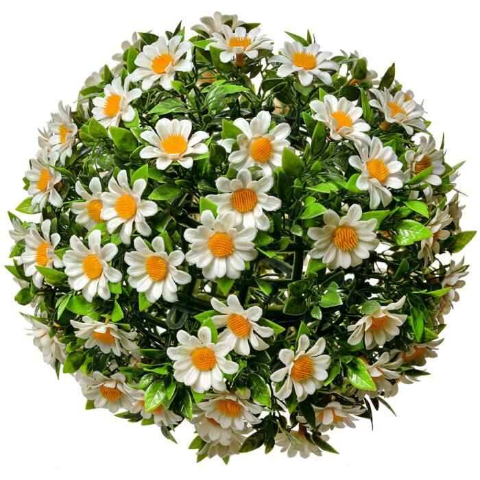 Clayre & Eef 6PL0324M Dekorativní koule z umělých květin kopretina Ø 22 cm