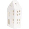 Clayre & Eef 6CE1792 LED dekorativní domeček porcelánový bílý 7x6x15 cm