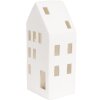 Clayre & Eef 6CE1793 Porcelánový LED domeček 7x6x15 cm bílý