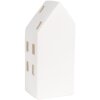 Clayre & Eef 6CE1793 Porcelánový LED domeček 7x6x15 cm bílý
