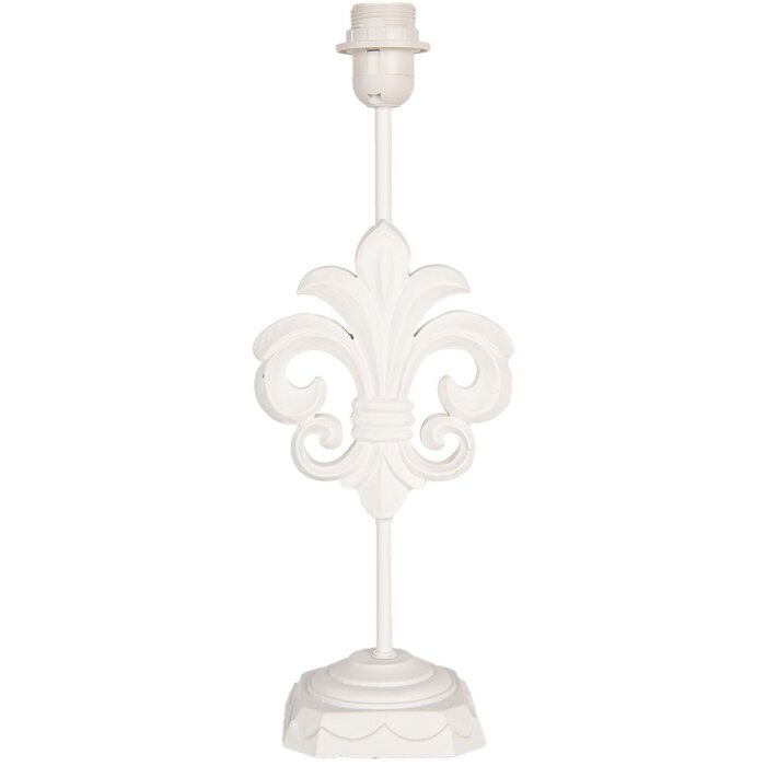 Clayre & Eef 6LMP796 Podstavec lampy dřevo bílý 17x13x44 cm E27 max 60W
