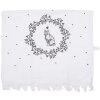 Ručník pro hosty Clayre & Eef CTLGC-1 White Black 40x66 cm Bavlna