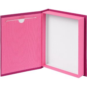 Úložný box Goldbuch Bella Vista fuchsiově růžový s okénkem na fotografie 19x14x3,8 cm