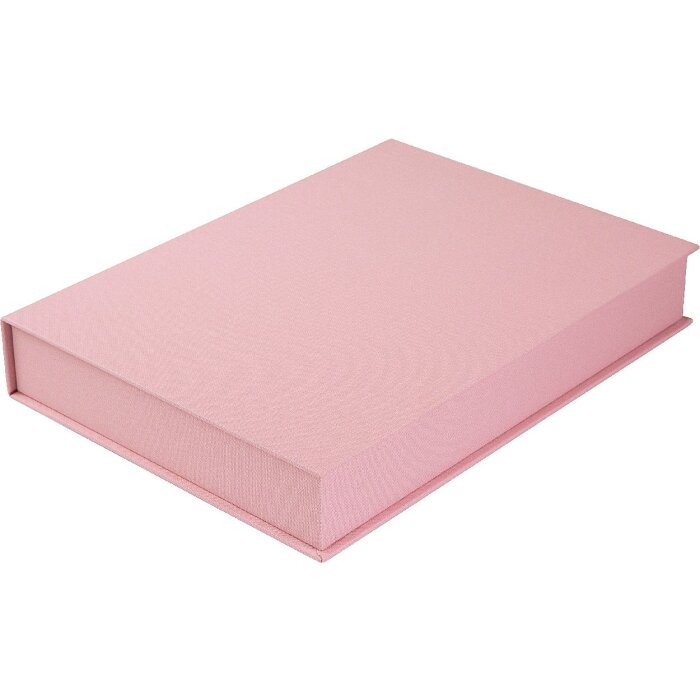 Úložný box Goldbuch Bella Vista rosé 32x24 cm plátěný magnetický uzávěr