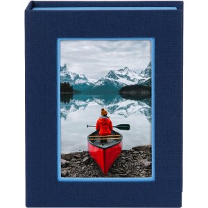 Úložný box Goldbuch Bella Vista blue sky blue s okénkem na fotografii