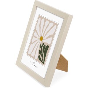 Dřevěný rám Goldbuch Aura 13x18 cm béžový z pravého dřeva se stojanem a čirým sklem