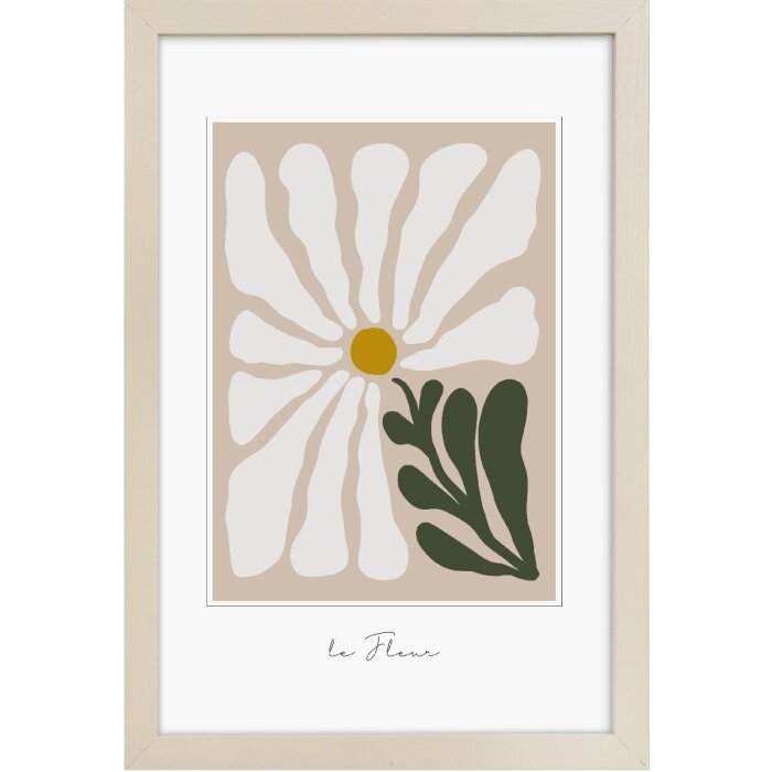 Dřevěný rám Goldbuch Aura 20x30 cm béžový z pravého dřeva s čirým sklem a zadním panelem z MDF desky
