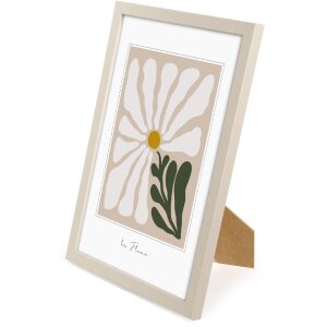 Dřevěný rám Goldbuch Aura 20x30 cm béžový z pravého dřeva s čirým sklem a zadním panelem z MDF desky