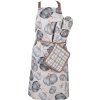Clayre & Eef CSP41-1 Zástěra Pumpkin Design Beige Grey 70x85 cm