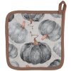 Clayre & Eef CSP45 Chňapka se vzorem dýně 20x20 cm Šedohnědá