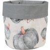 Clayre & Eef CSP50 Košík na chléb s motivem dýně Ø 15x16 cm šedý