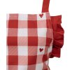 Clayre & Eef LVT41K Zástěra dětská červená bílá se vzorem srdce 56x48 cm