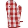 Chňapka do trouby Clayre & Eef LVT44 White Red Hearts 18x30 cm