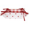Clayre & Eef LVT47 Košík na chléb Srdce 35x35x8 cm Červená Bílá