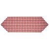 Clayre & Eef LVT65 Běhoun na stůl se vzorem srdce červený bílý 50x160 cm