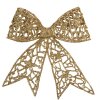 Clayre & Eef 65811 Dekorace Vánoční mašle Zlatá barva 18x2x16 cm