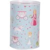 Clayre & Eef 6BL0160 Modrá pokladnička ve venkovském stylu Ø 10x15 cm